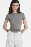 Top uni manche courte Brun - Mango