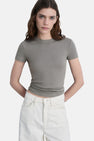 Top uni manche courte Brun - Mango