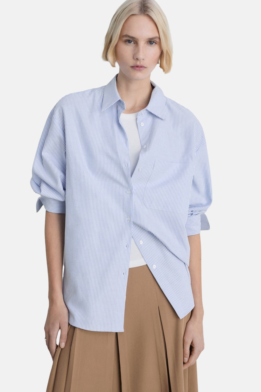 Chemise à manches longues - bleu - MANGO - 1