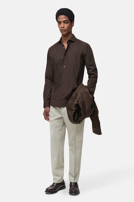 Chemise (manches longues) Brun - Mango