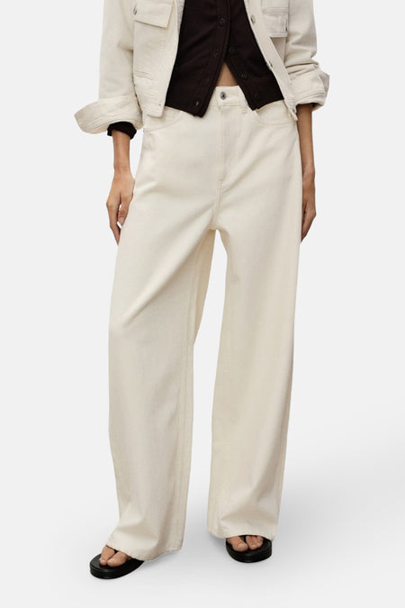 Jeans straight White denim - Mango
