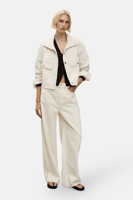 Jeans straight White denim - Mango