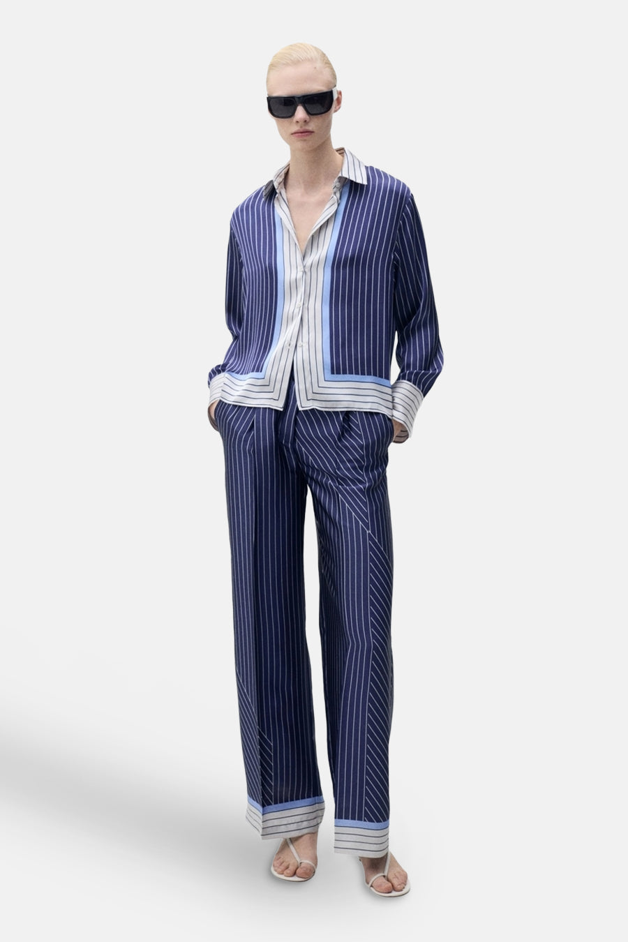 Chemise à manches longues - Bleu - MANGO - 2