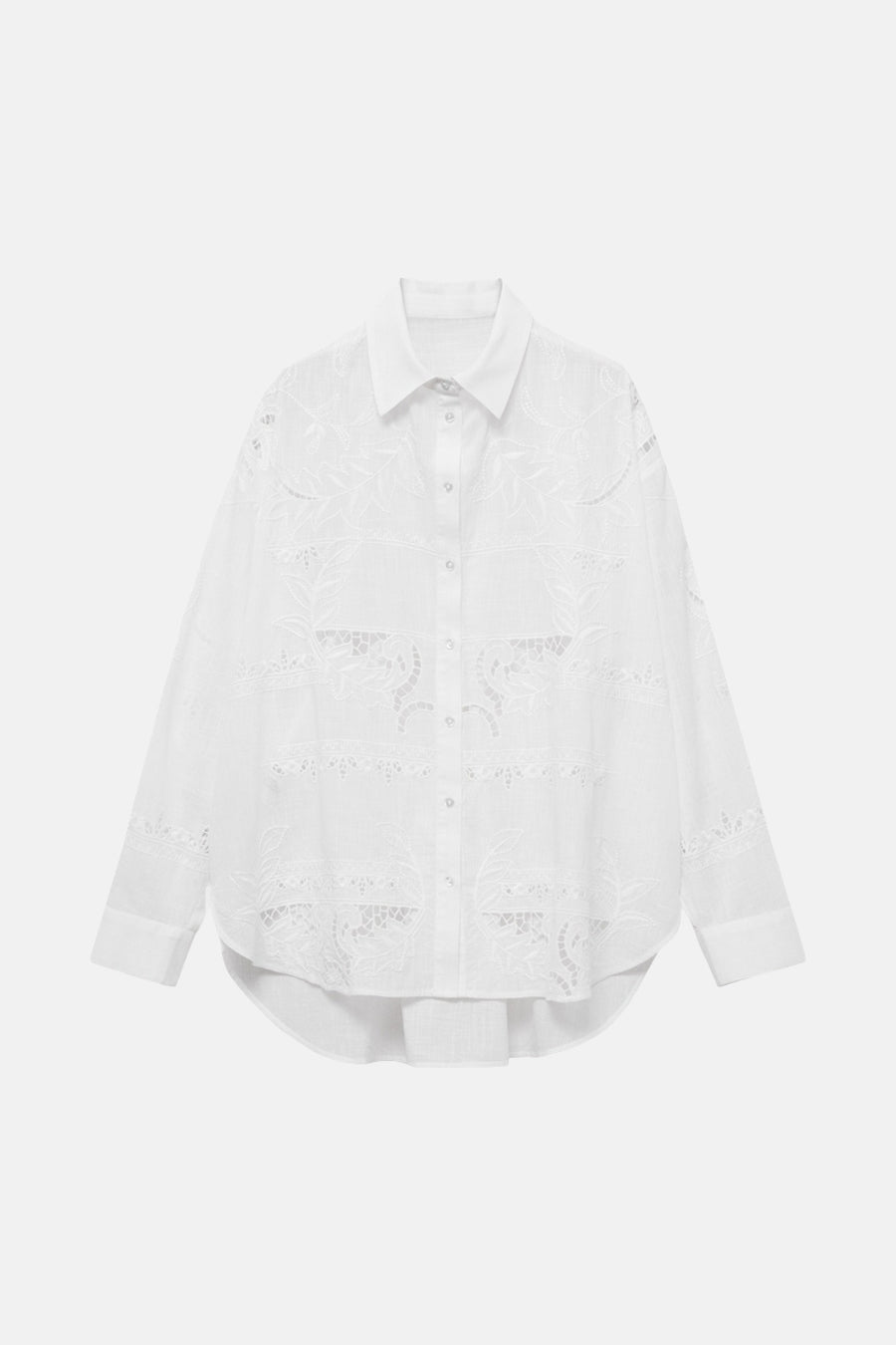 Chemise à manches longues - blanc - MANGO