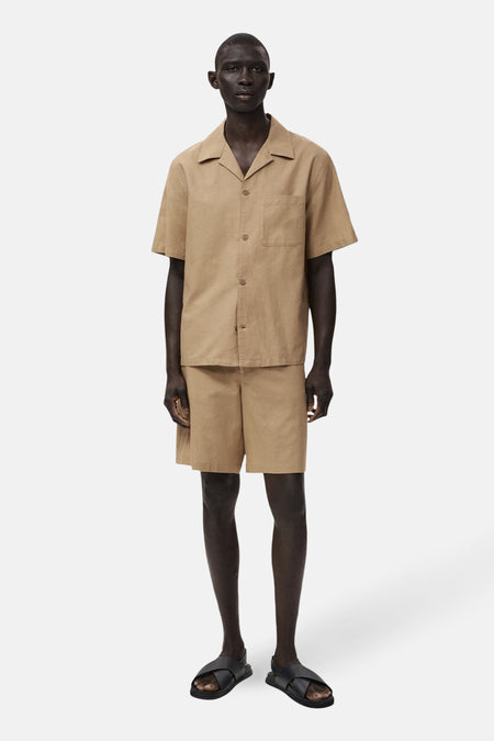 Chemise à manches courtes - beige