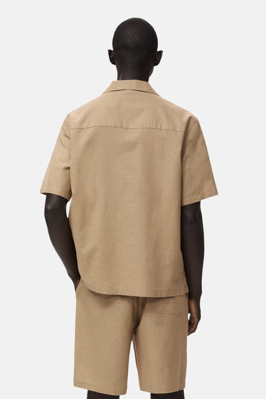 Chemise à manches courtes - beige - MANGO