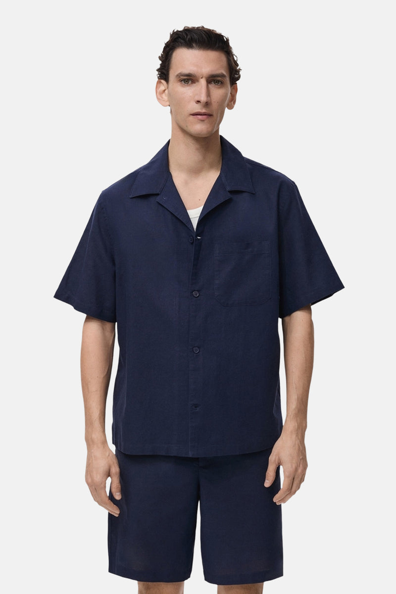 Chemise (manches courtes) Bleu - MANGO