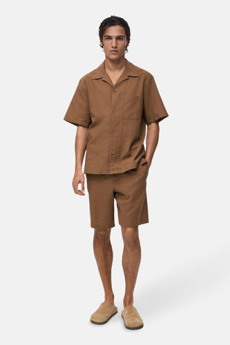 Chemise à manches courtes - brun - MANGO