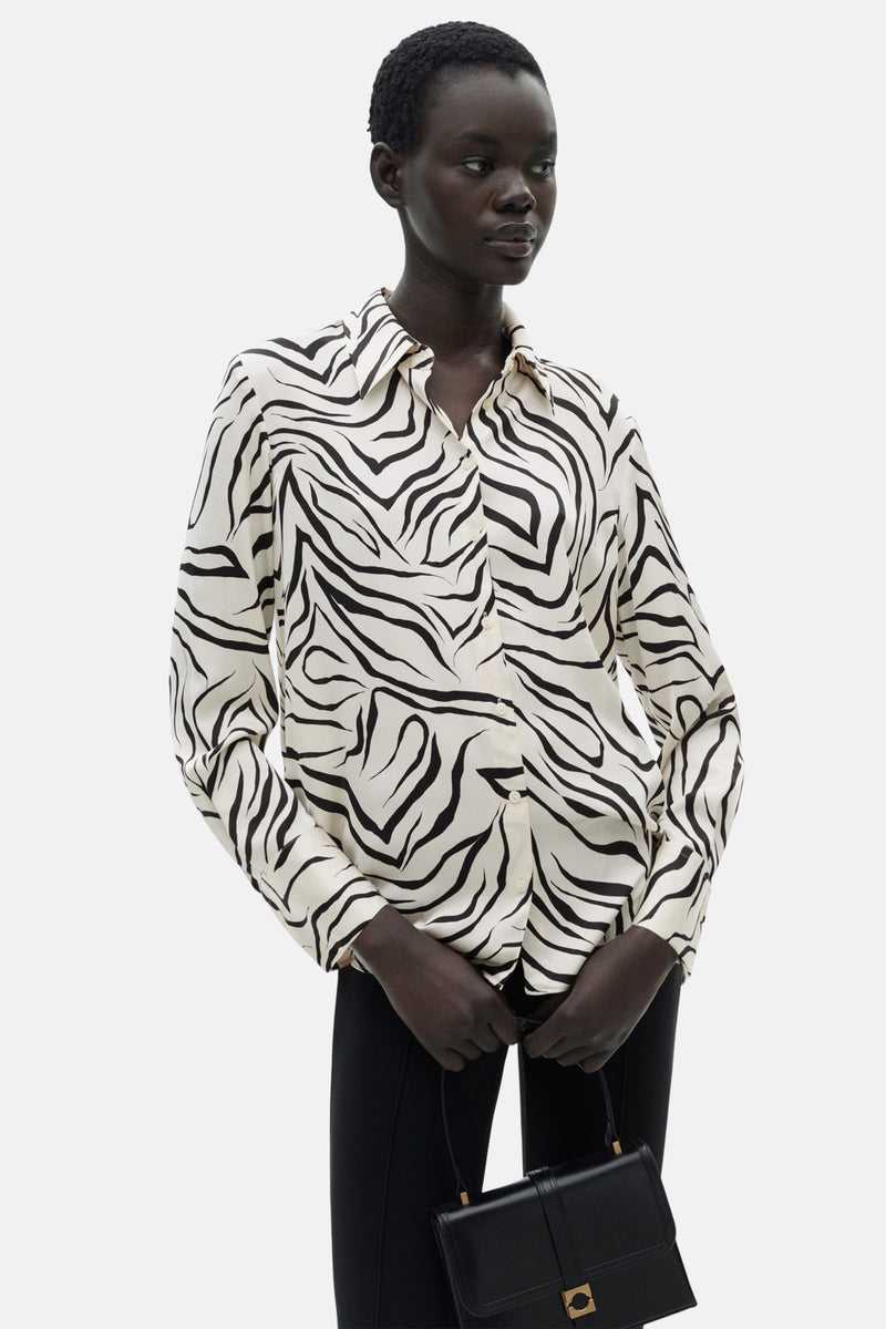 Chemise à manches longues - blanc