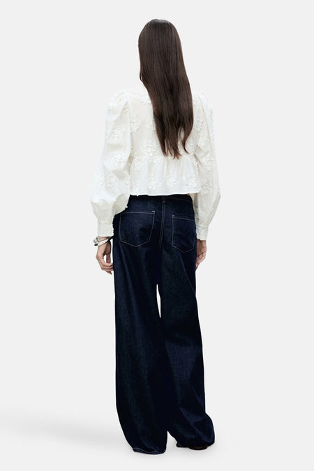 Blouse à manches longues - blanc