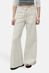 Jeans wide Off white denim - MANGO