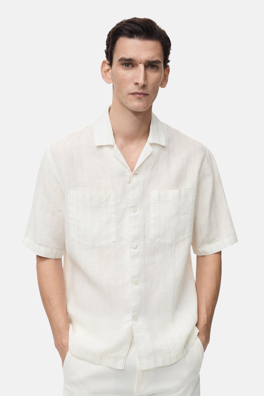 Chemise à manches courtes - blanc - MANGO