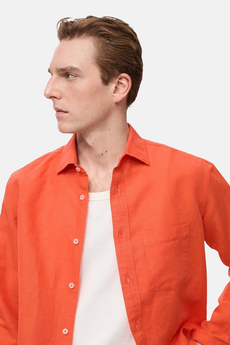 Chemise à manches longues - orange