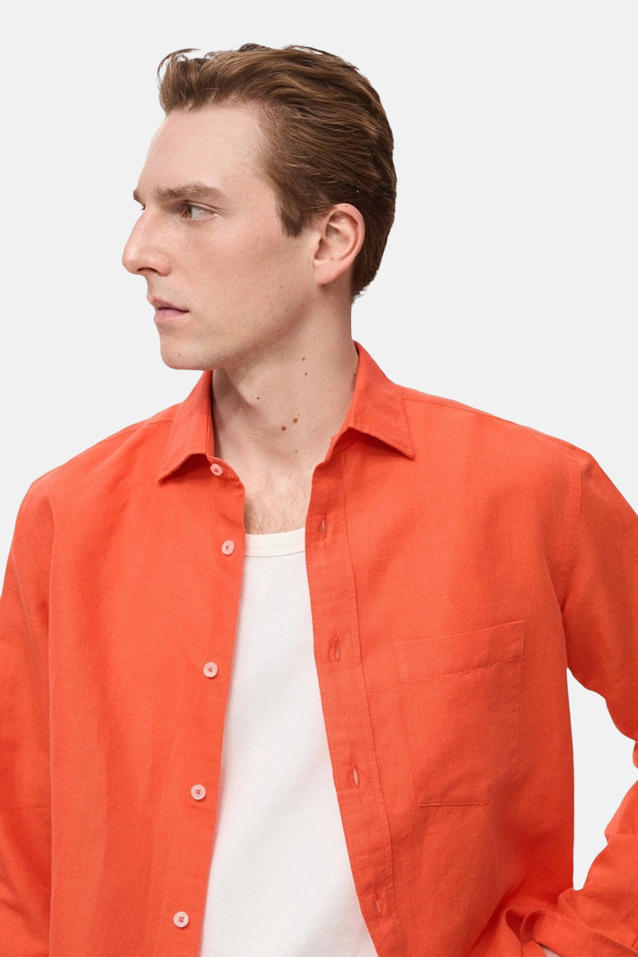 Chemise à manches longues - orange - MANGO