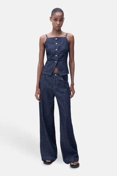 Blouse - Dark blue denim