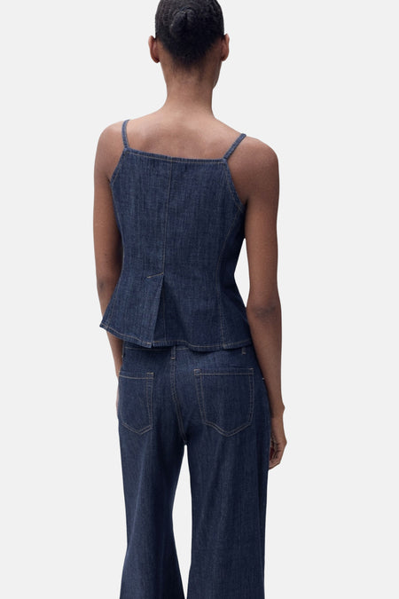 Blouse - Dark blue denim