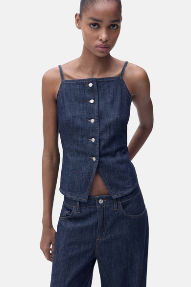 Blouse - Dark blue denim