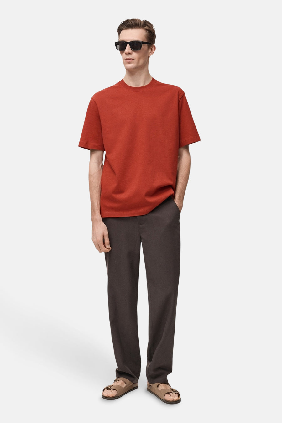 T-shirt à manches courtes - rouge - MANGO