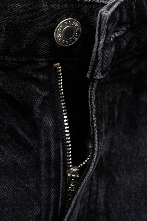 Jupe 3/4 Black denim - Mango