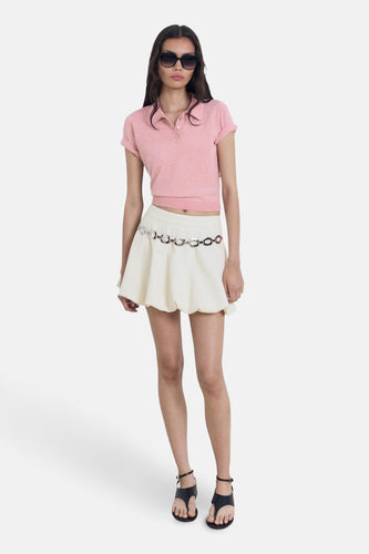 Polo à manches courtes - rose - MANGO