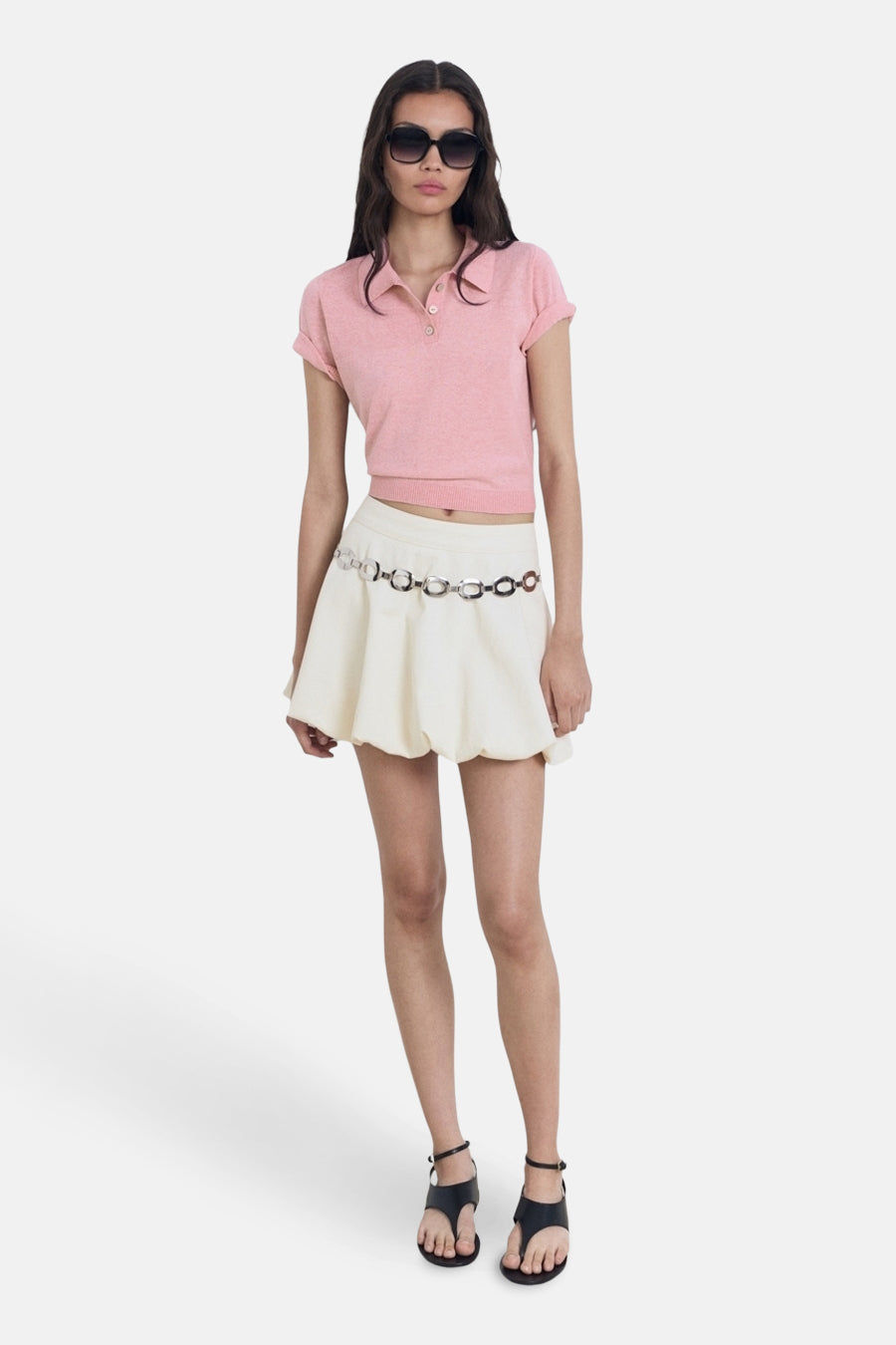 Polo à manches courtes - rose - MANGO