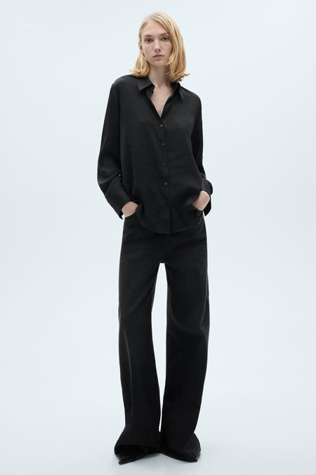 Chemise à manches longues - Noir