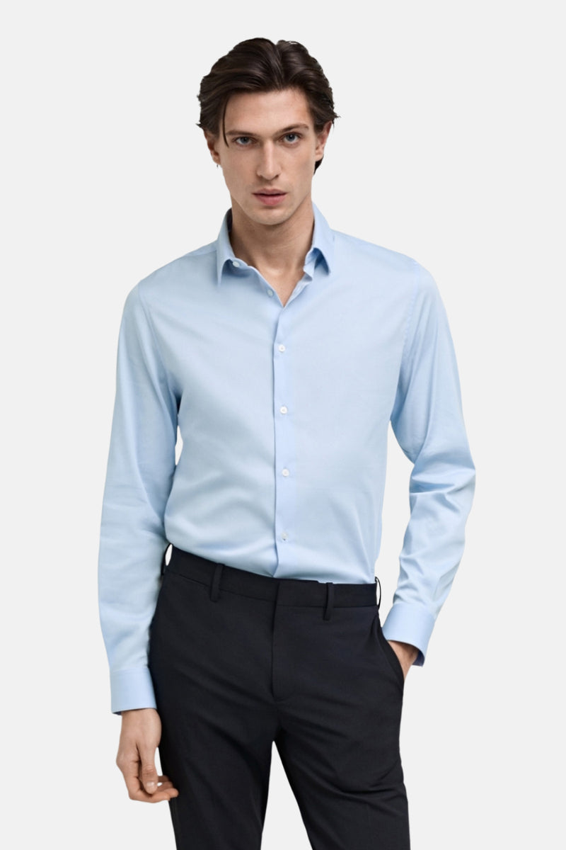 Chemise à manches longues - bleu