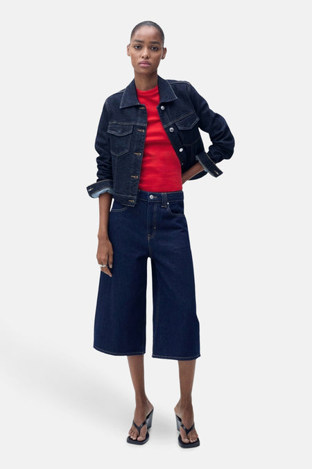 Top uni manche courte Rouge - MANGO