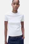 Top uni manche courte Blanc - MANGO