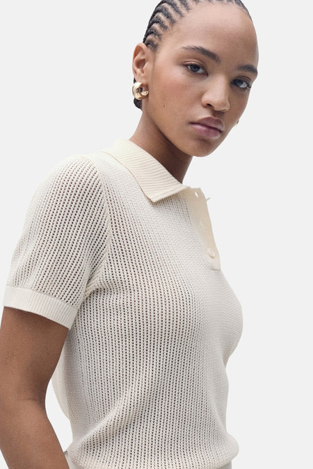 Polo à manches courtes - Beige