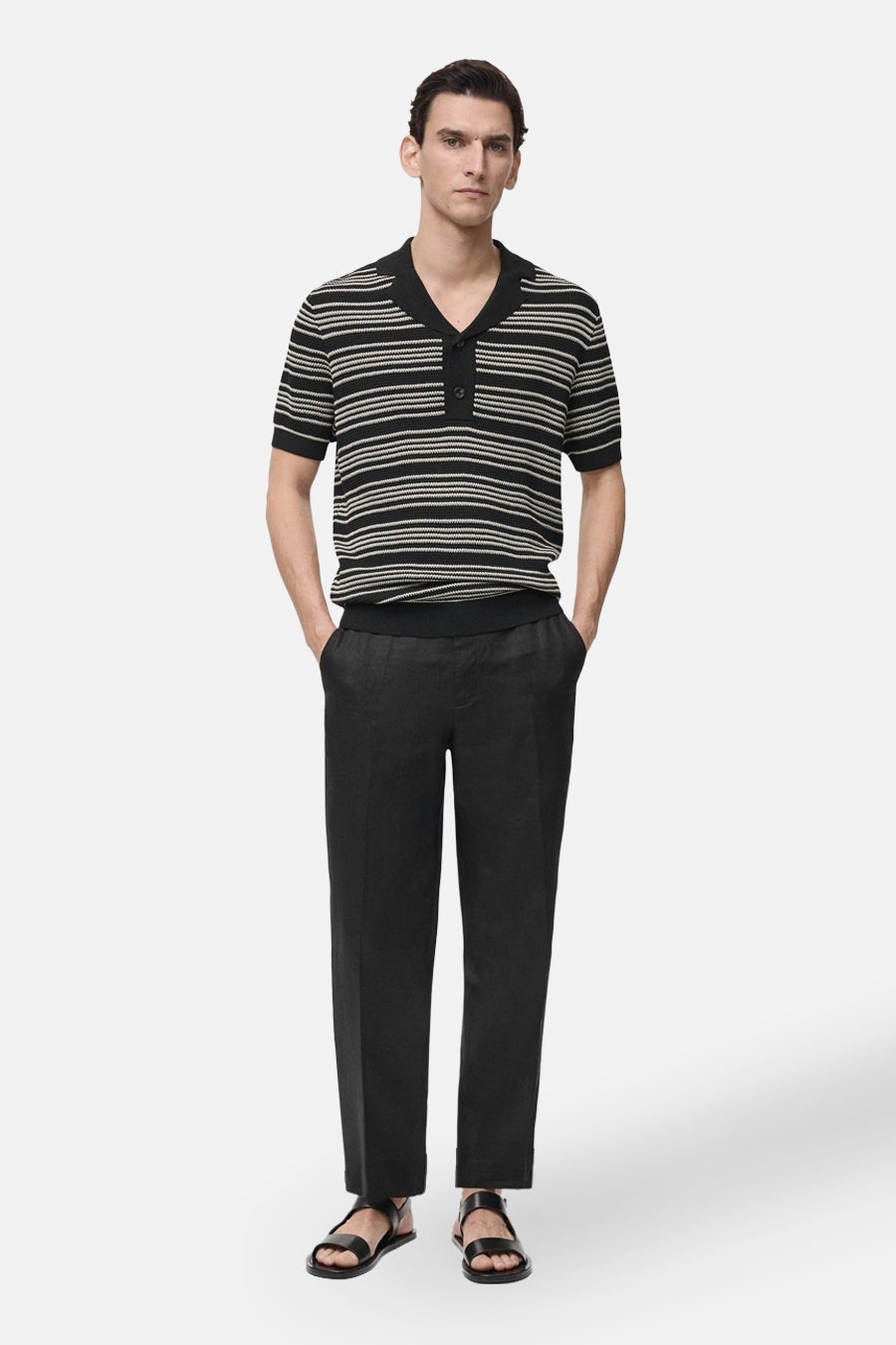 Polo à manches courtes - Noir - MANGO