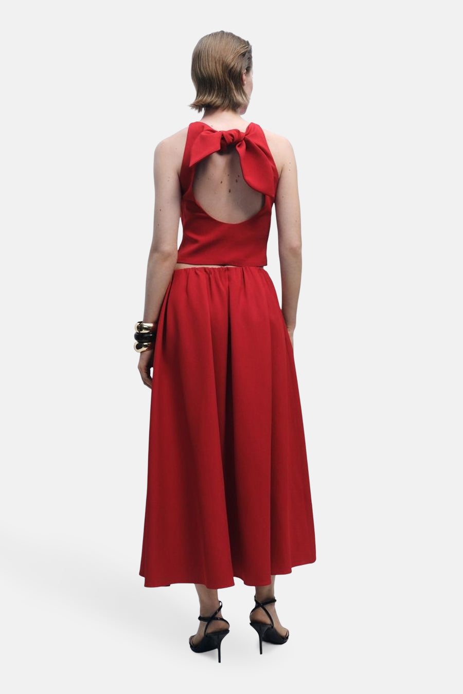 Jupe longue - rouge - MANGO