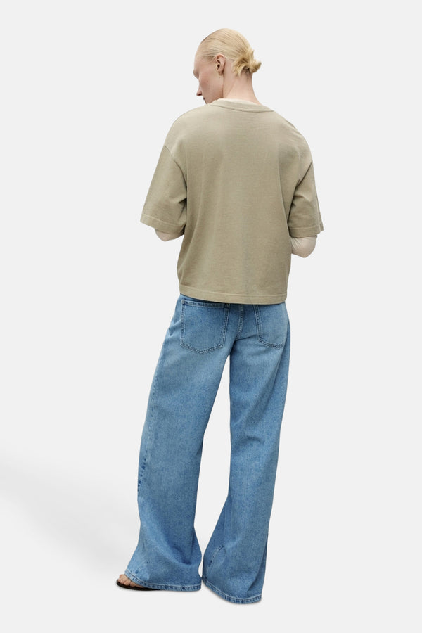 Jeans wide Light blue denim - MANGO