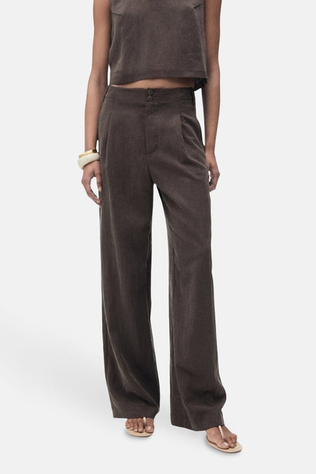 Pantalon Brun - MANGO
