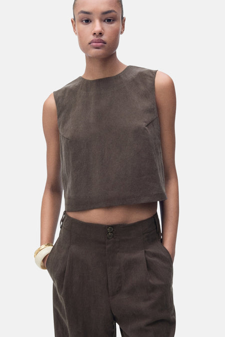 Pantalon Brun - MANGO