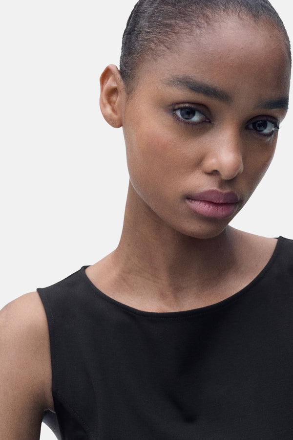 	Dames tops kleed zonder mouw Noir - MANGO