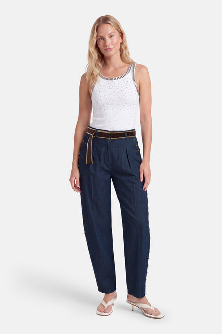 Jeans coupe spécial mid blue denim - Terra di Siena