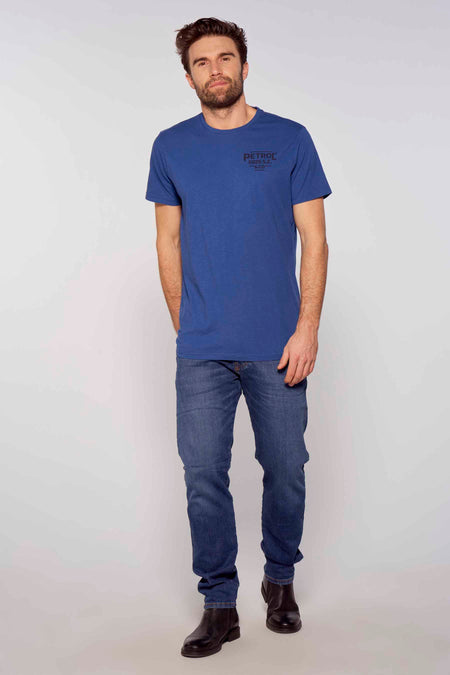 Jean &agrave; coupe carrot - bleu