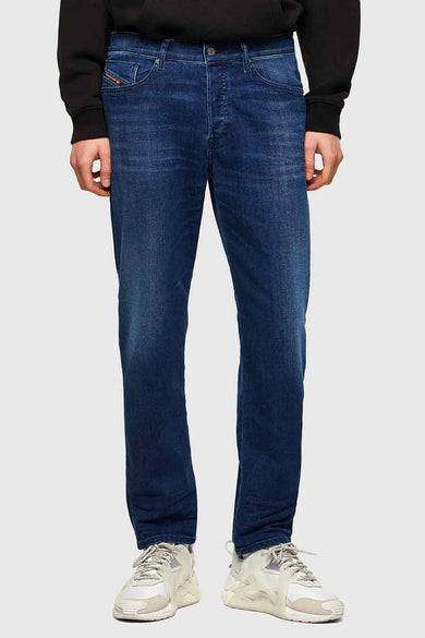 Jean &agrave; coupe carrot - bleu