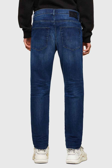 Jean &agrave; coupe carrot - bleu