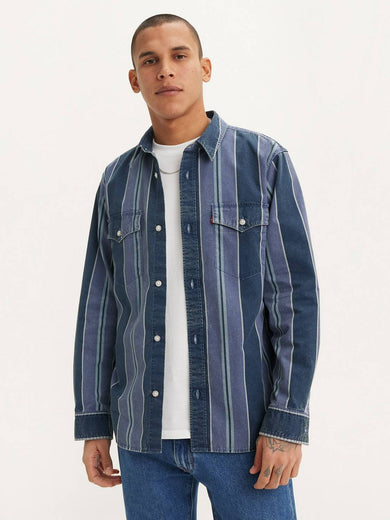 Chemise multicolore à manches longues de Levi's®, avec un motif rayé et des poches po.