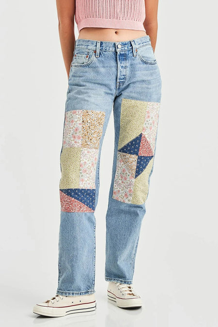 Jean &agrave; coupe droite - bleu