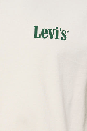 T-shirt beige à manches courtes Levi's®, avec logo vert.