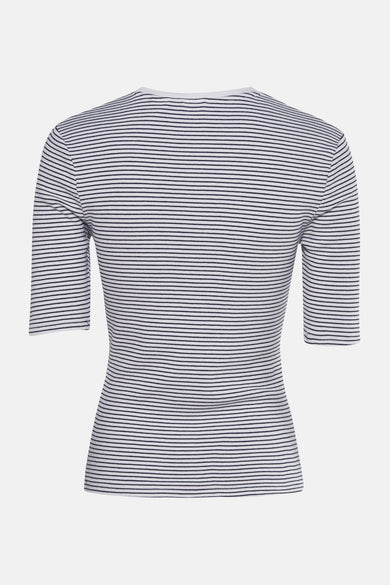 T-shirt à manches courtes de Levi's® avec des rayures horizontales bleu marine et des manches courtes.
