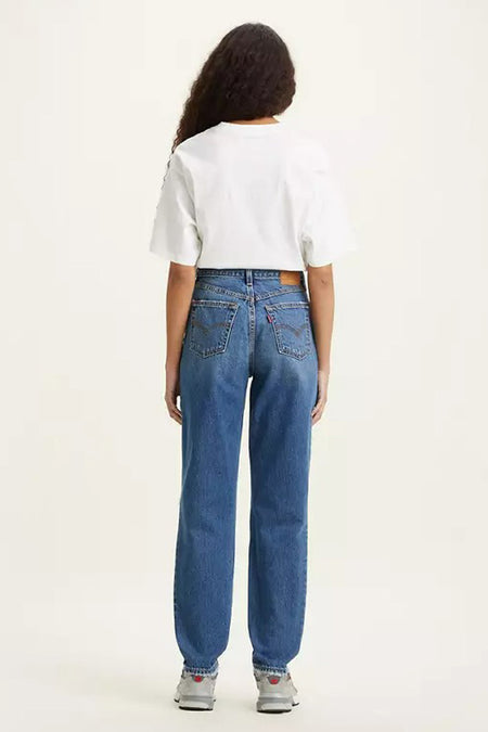 Jean mom - bleu