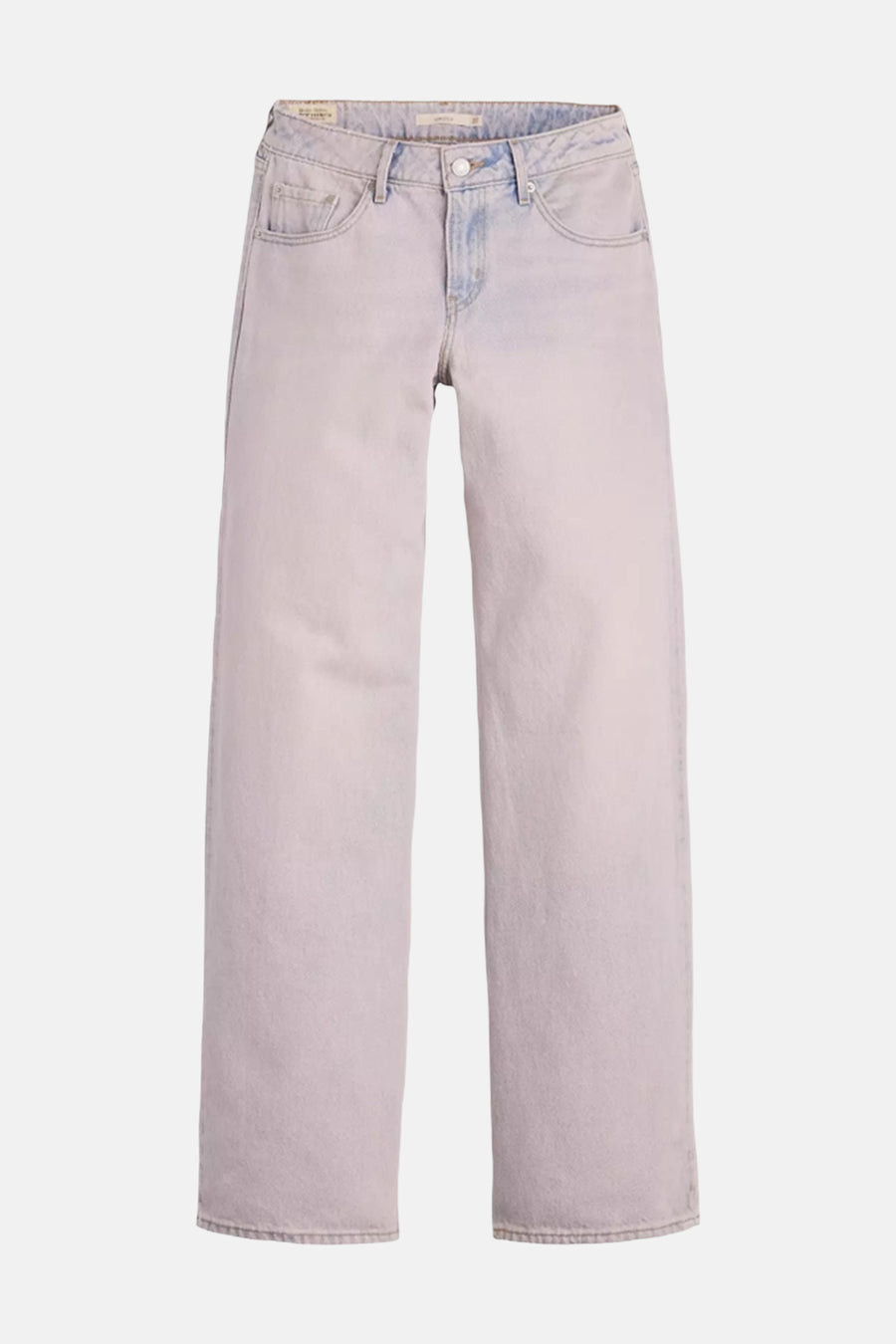 Pantalon de couleur rose clair de Levi's® à jambes droites et délavage clair.
