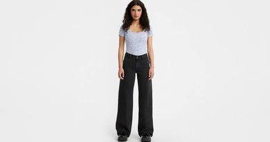 94 BAGGY WIDE - black denim