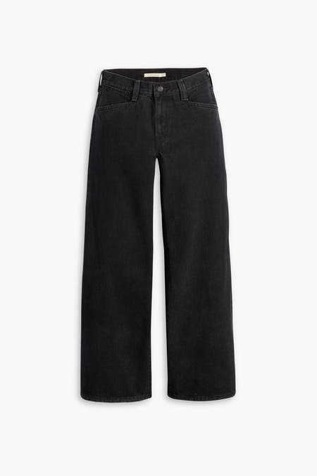 Jean large noir de Levi's®, avec une coupe décontractée et une texture denim classique.