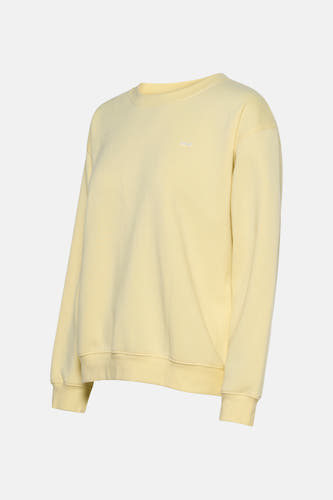 Gele sweater van Levi's met lange mouwen en een ronde hals, effen.