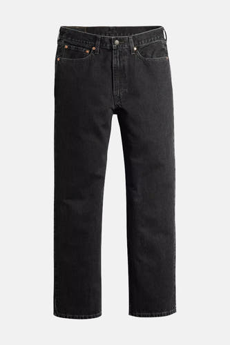 Jean droit noir en denim de Levi's®, avec des poches classiques et une jambe droite.